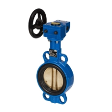 Латунный дисковый затвор фланцевый DN 4000 PN 0,1 с редуктором ГОСТ Р 53673-2009