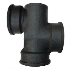 Чугунная двухплоскостная крестовина 100x50 мм прямая со смещенной осью отвода СЧ10 ГОСТ 6942-98