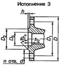 Чугунный квадратный фланец 100х155 6 кгс/см2 серый исполнение 3 СЧ15 ГОСТ 33259-2015