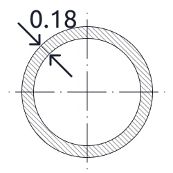 Нержавеющая круглая труба 6.5x0.18 мм 08Х18Н10Т ГОСТ 10498-82 холоднодеформированная матовая купить в Астане