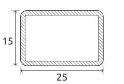 Профильная прямоугольная труба 25x15x0,9 мм 09Г2С ГОСТ 8645-68 горячекатаная купить в Астане