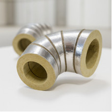 Отвод кашированный алюминиевой фольгой 18x60 мм 45° ГОСТ 23208-2003