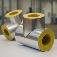 Тройник кашированный алюминиевой фольгой переходной 38x15x30 мм 30° ГОСТ 23208-2003