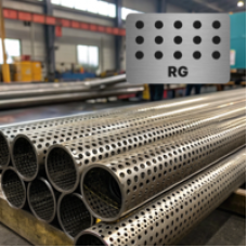 Труба перфорированная нержавеющая 8x0,8x5 мм Rg 08Х21Н6М2Т ГОСТ 11068-81