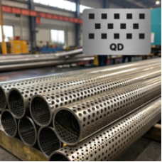 Труба перфорированная нержавеющая 8x0,8x7 мм Qv 12Х18Н10Т ГОСТ 11068-81