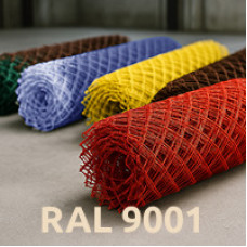 Сетка-рабица с полимерным покрытием 25x25x2.6 мм RAL 9001 (кремово-белый)