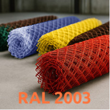 Сетка-рабица с полимерным покрытием 35x35x2.4 мм RAL 2003 (пастельно-оранжевый)