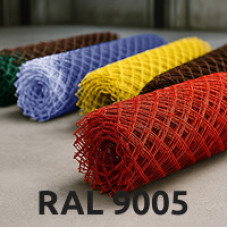 Сетка-рабица с полимерным покрытием 20x20x2.6 мм RAL 9005 (глубокий черный)