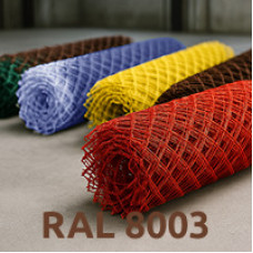 Сетка-рабица с полимерным покрытием 12x12x2.6 мм RAL 8003 (глиняный коричневый)