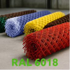 Сетка-рабица с полимерным покрытием 45x45x2.6 мм RAL 6018 (желто-зеленый)