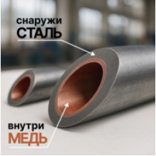 Биметаллическая труба 9x1.5 мм Ст20-М3р ГОСТ 22786-77