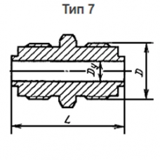 Латунный штуцер Ду 6 мм М22x1,5 тип 7
