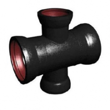 Чугунный раструбный крест КР 65x65x81 мм 9 мм СЧ35 ГОСТ 5525-88