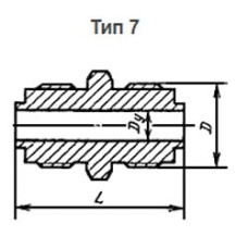 Бронзовый штуцер ввертный Ру 10 бар М48x2 БрАЖНМц9-4-4-1 тип 7