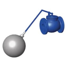 Латунный поплавковый кран Tecofi RF1100 Ду 50 Ру 16 CW617N