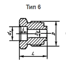 Медный штуцер Ду 10 мм М27x1,5 тип 6 Cu-DHP