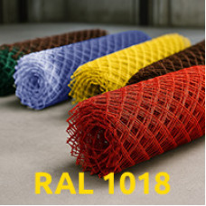 Сетка-рабица с полимерным покрытием 20x20x2.4 мм RAL 1018 (цинково-желтый)