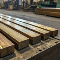 Бронзовая полоса 6x130 мм БрАМц9-2 ГОСТ 1595-90