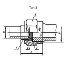 Бронзовый штуцер ввертный Ру 1,6 бар М36x2 БрАЖМц10-3-1,5 тип 3