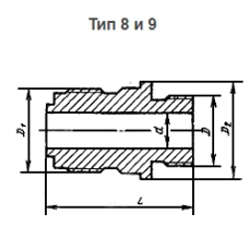 Латунный штуцер Ду 15 мм М30x2 тип 8