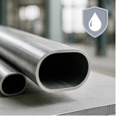 Нержавеющая овальная труба 7x3x0.5 мм 08Х18Н10 ГОСТ 8642-68 шлифованная