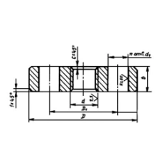Резьбовой фланец 70x15 мм М14х1,5 35ХМ ГОСТ 9399-81