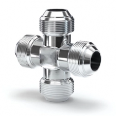 Стальная проходная резьбовая крестовина 14x66 мм М22х1,5 1Х12Н2ВМФ ГОСТ 13967-74